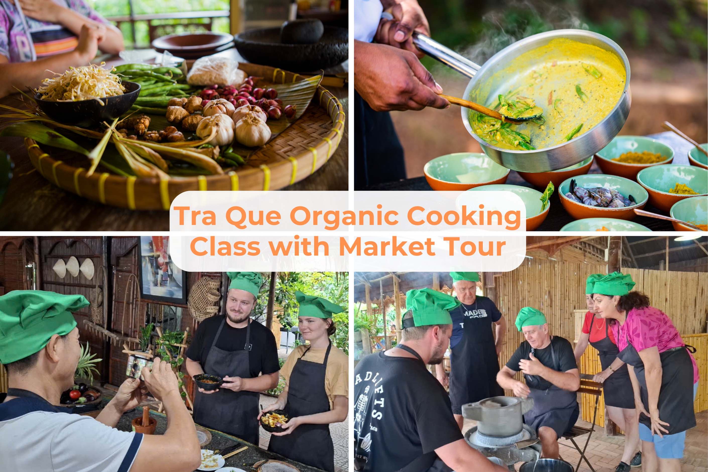Tra Que Vegetable Village Cooking Class with Market Tour