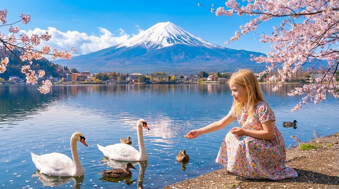 山中湖山中湖不僅是富士五湖之一,更是“天鵝湖”的美稱之地。這裡聚集著的白天鵝,它們與富士山的絕美景色共同構成了一幅靜謐的畫卷。遊客可以在湖畔購買飼料,與天鵝親密互動、餵食拍照。 山中湖山中湖不僅是富士五湖之一,更是“天鵝湖”的美稱之地。這裡聚集著的白天鵝,它們與富士山的絕美景色共同構成了一幅靜謐的畫卷。遊客可以在湖畔購買飼料,與天鵝親密互動、餵食拍照。