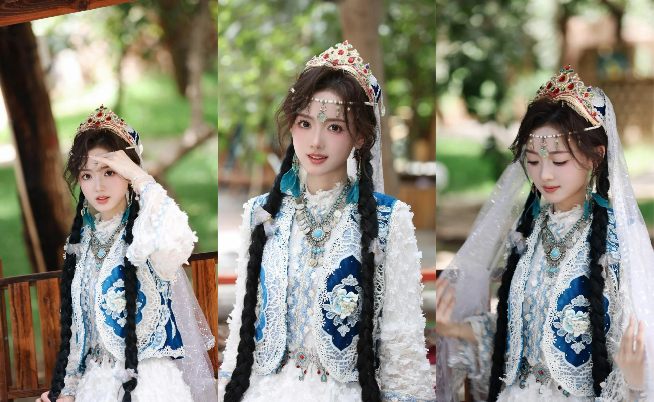 這款服飾或具濃郁民族風情，盡顯華貴