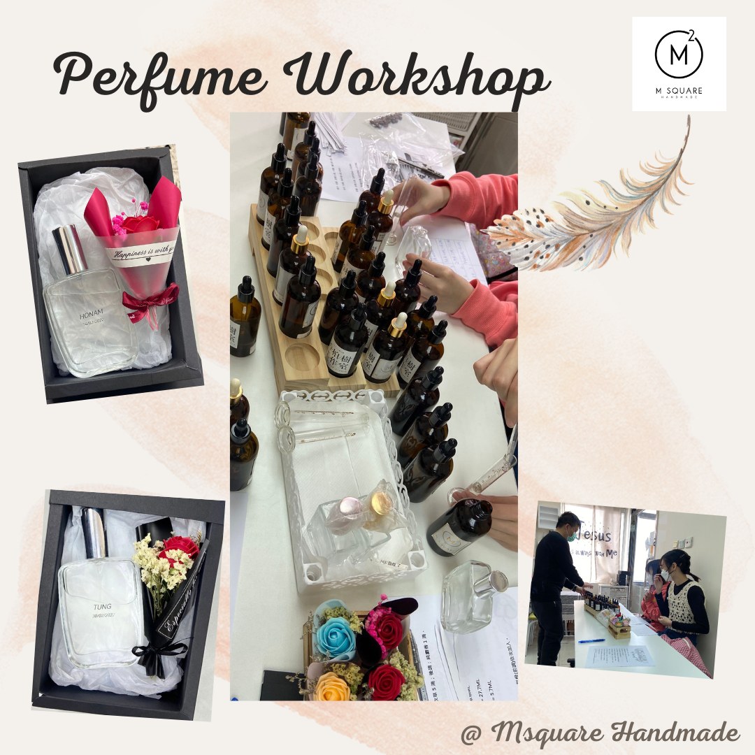 Msquare Handmade | Perfume Experience Class | Preserved Flower Aroma Diffuser | Aromatherapy Diffusing Stone Preserved Flower | Aromatherapy Wax Tag | Aromatherapy Experience Class | Lai Chi Kok