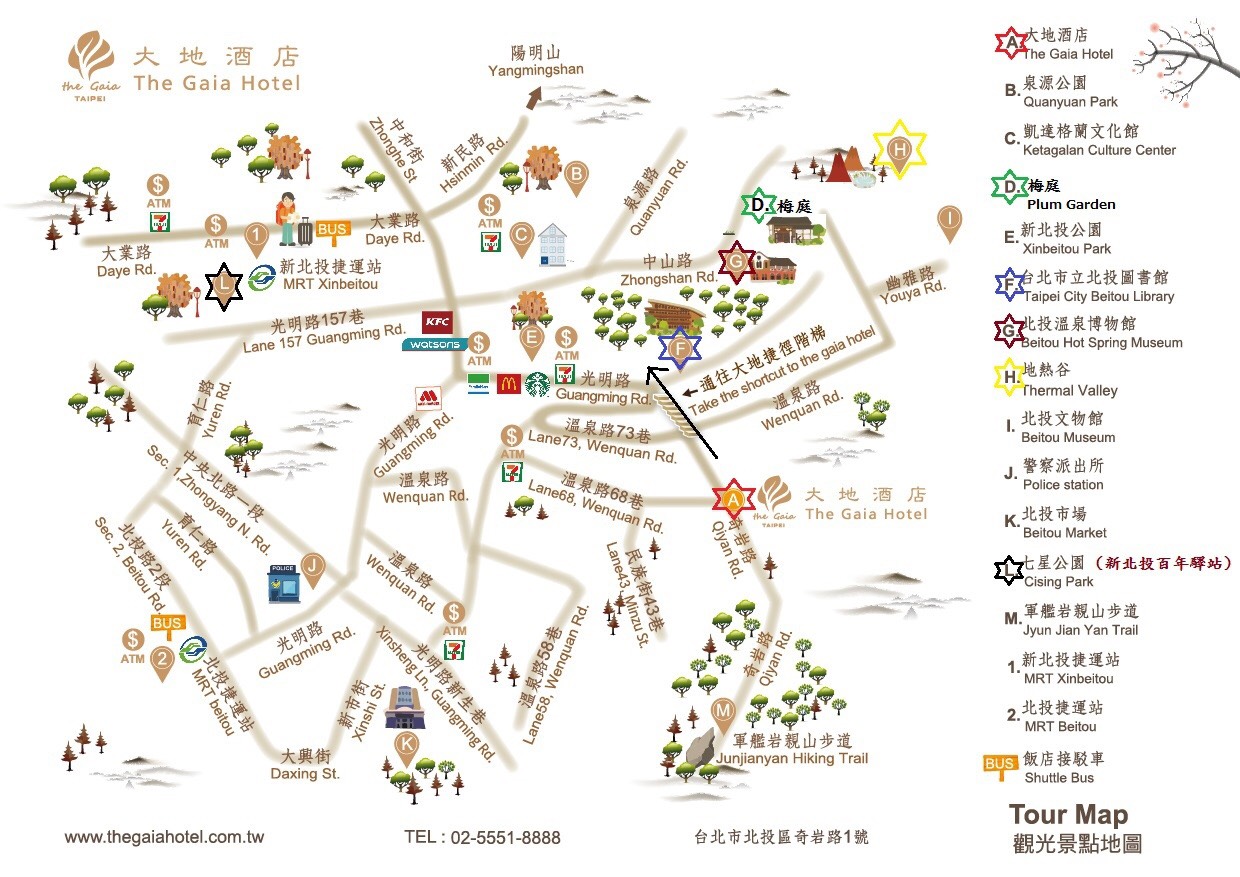 The Gaia Hotel Map