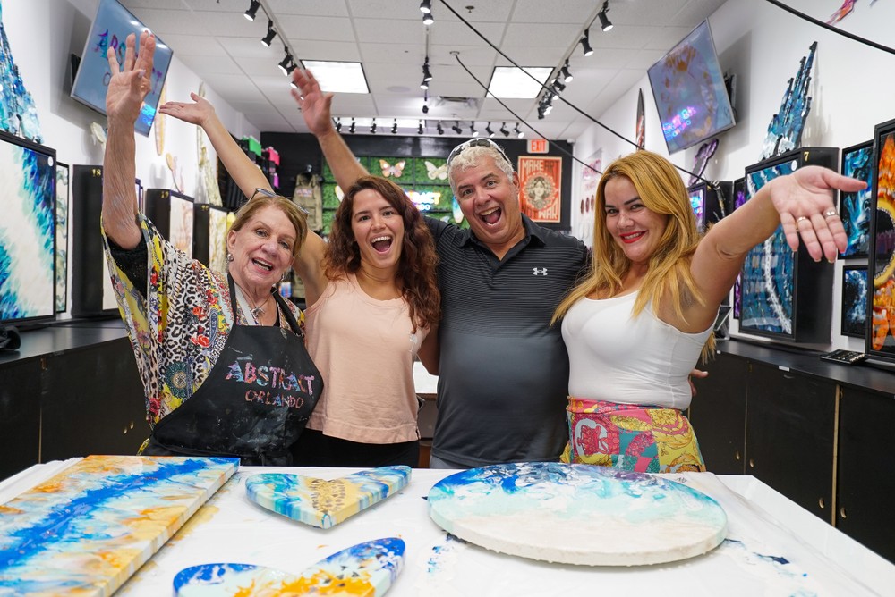 奧蘭多流體畫體驗課 (Fluid Art Class Experience in Orlando)