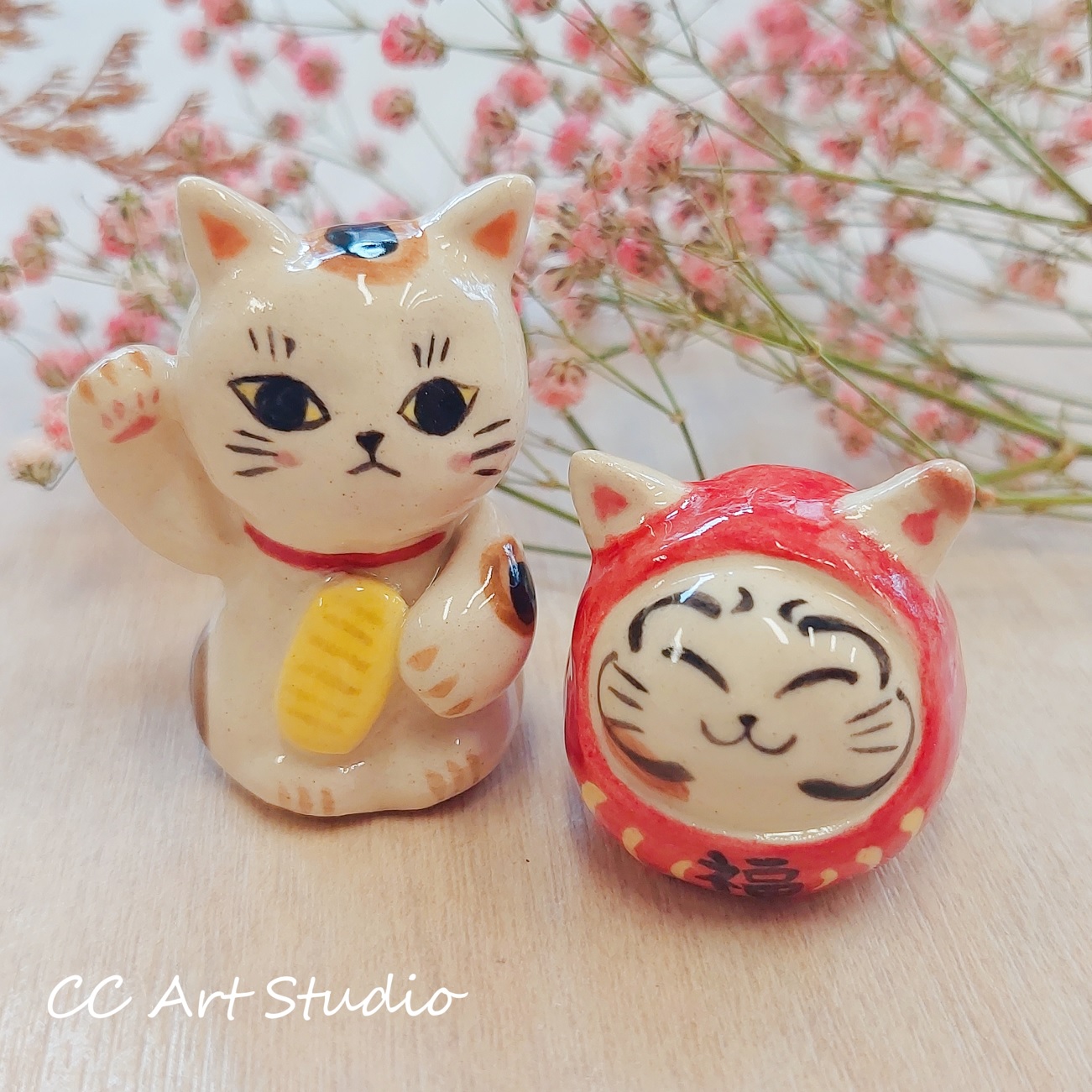 【買一送一】御守/達摩/招財猫工作坊｜陶瓷面授或線上禮物製作｜太子