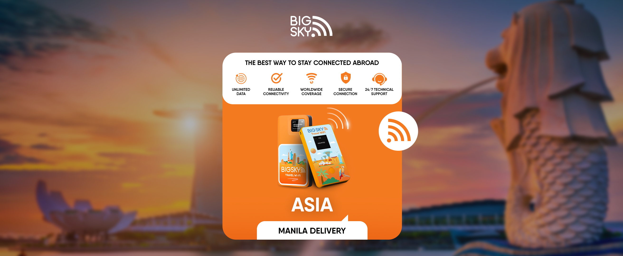 BIG SKY Travel WiFi 4G (MNL Delivery) for Asia