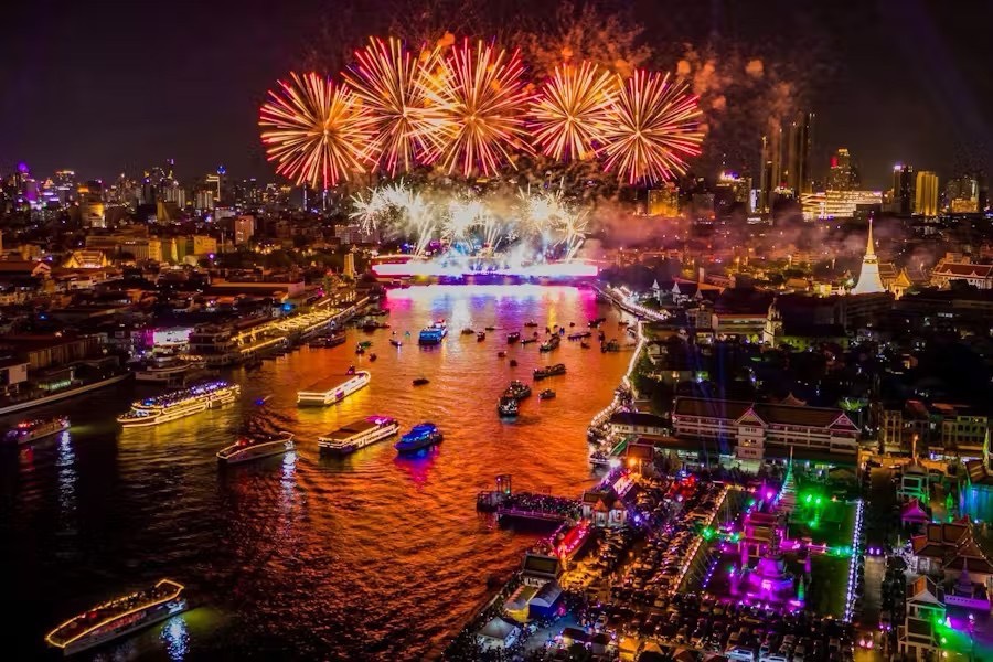 新年除夕慶祝活動的煙火