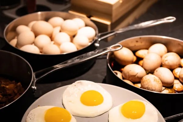 Picture of some dishes in the hotel restaurant