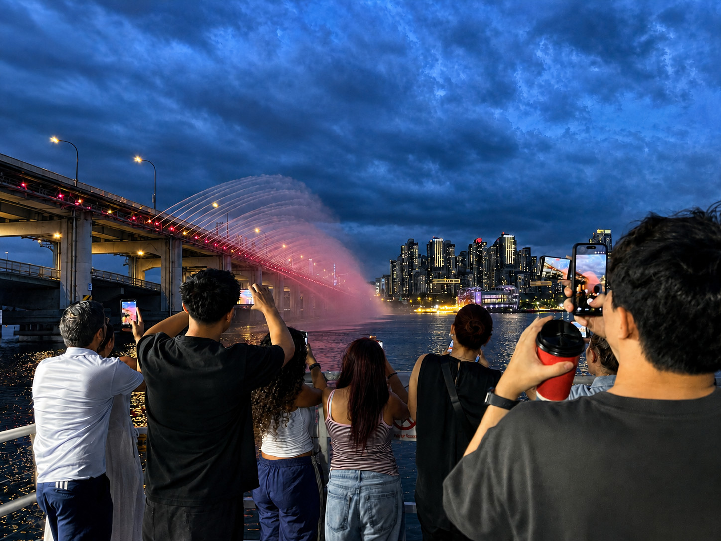 Seoul Han River Night Cruise with 63 Building & Gwangjang Market