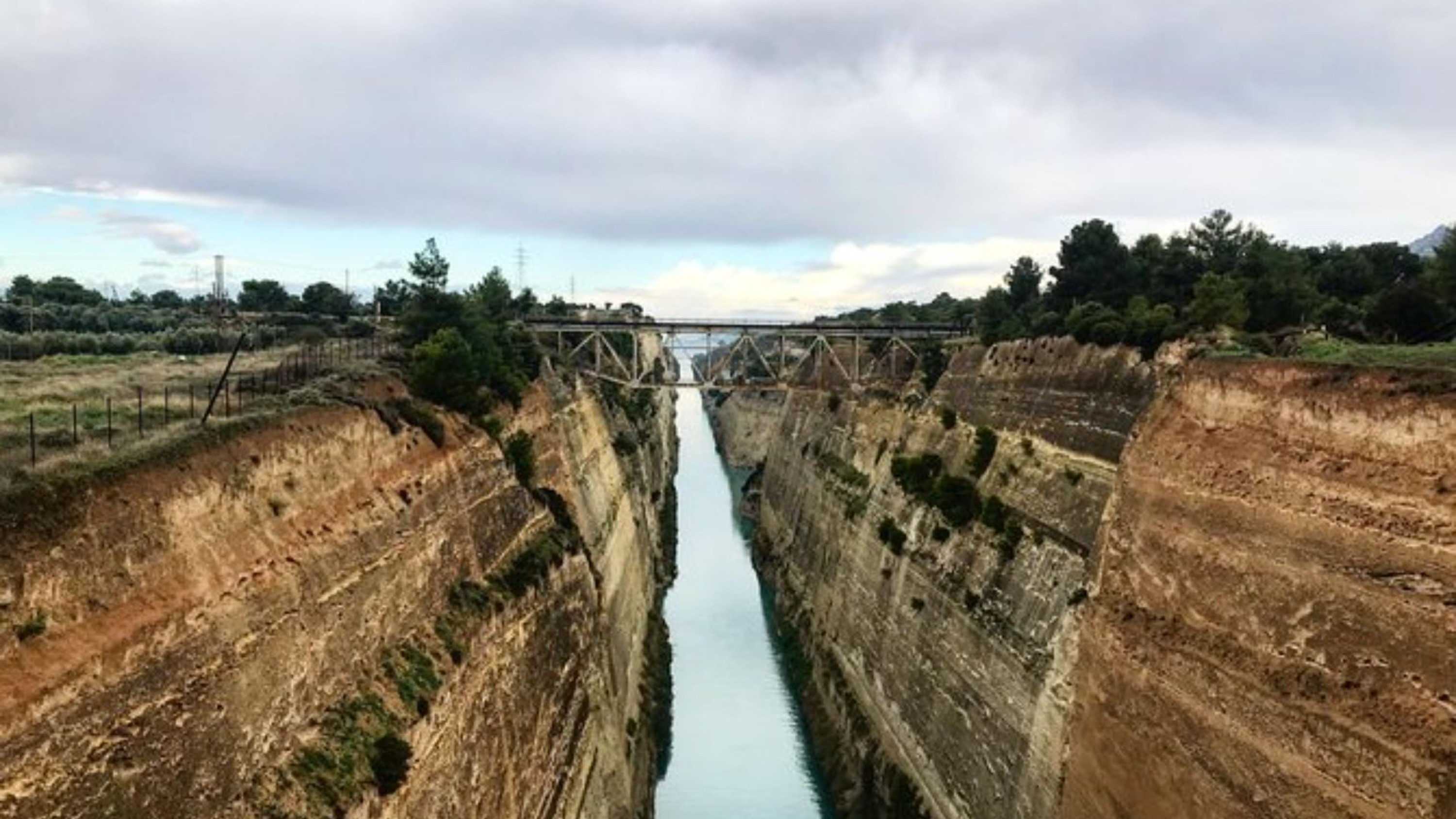 Engineering brilliance from the 1890s, the Corinth Canal impresses visitors