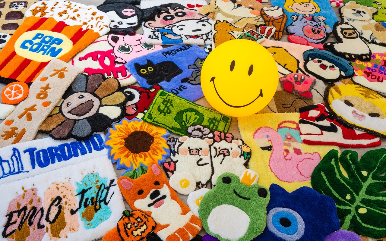 Experiencing pure joy and vibrant artistry in every unique tufted creation