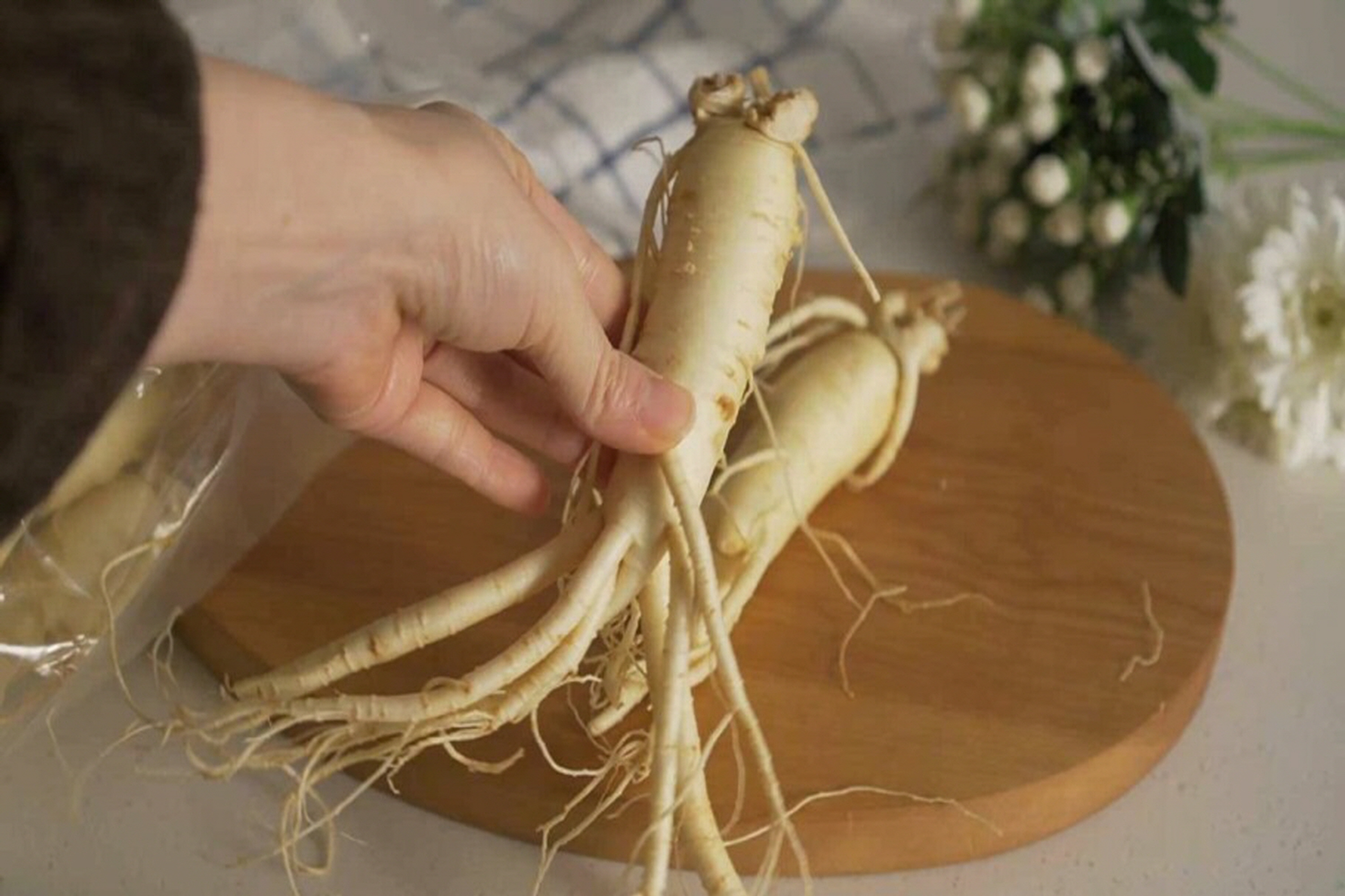 Korean Cooking class : Ginseng Jelly with flower decoration