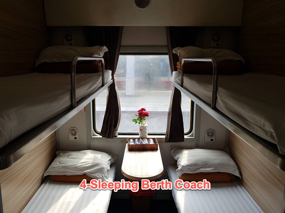 空調4人臥鋪車廂,設有4個鋪位 空調4人臥鋪車廂,設有4個鋪位