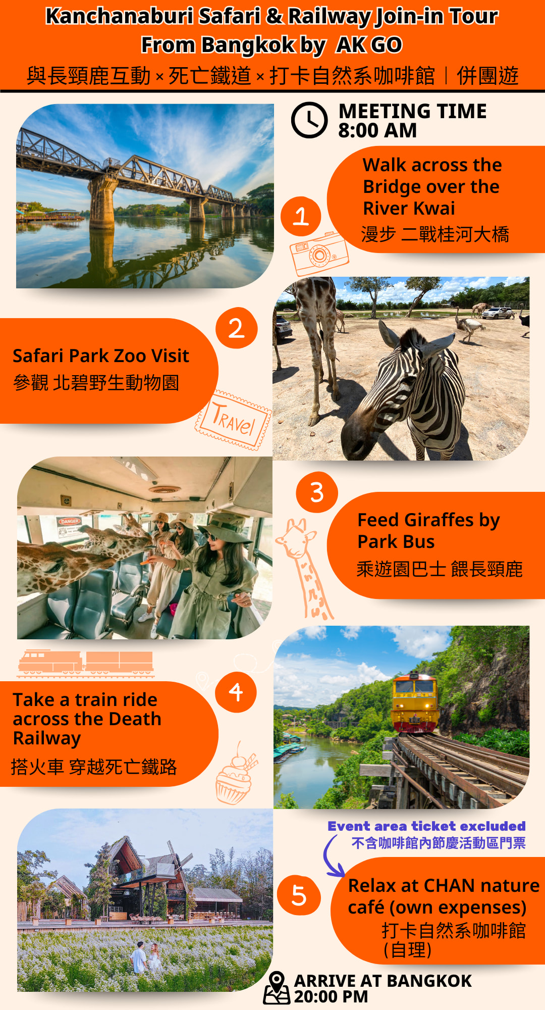 拼團遊。如想預訂 " 吉普車長頸鹿方案 " ,請在預訂行程後聯繫當地供應商。 拼團遊。如想預訂 " 吉普車長頸鹿方案 " ,請在預訂行程後聯繫當地供應商。