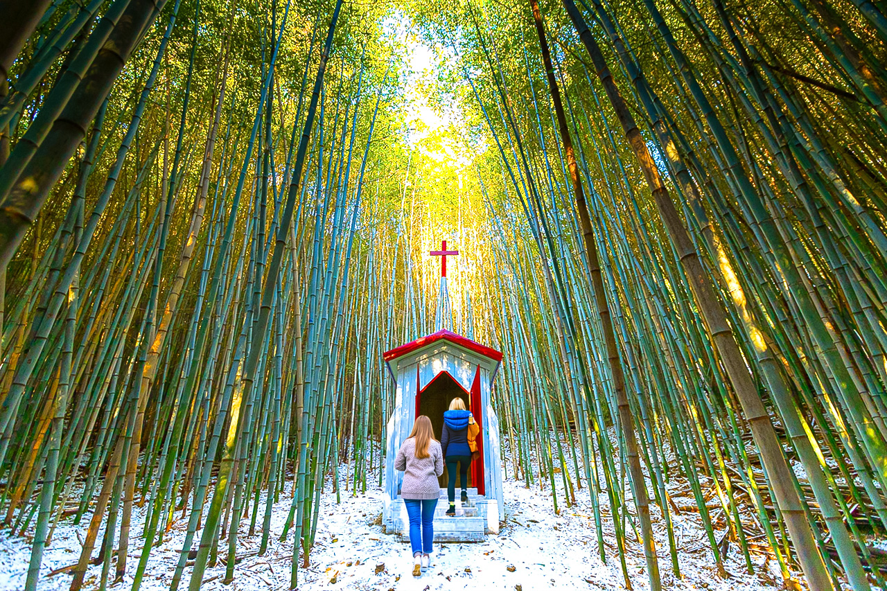 💒 這座迷人的小教堂以其簡約而上鏡的設計深受喜愛。