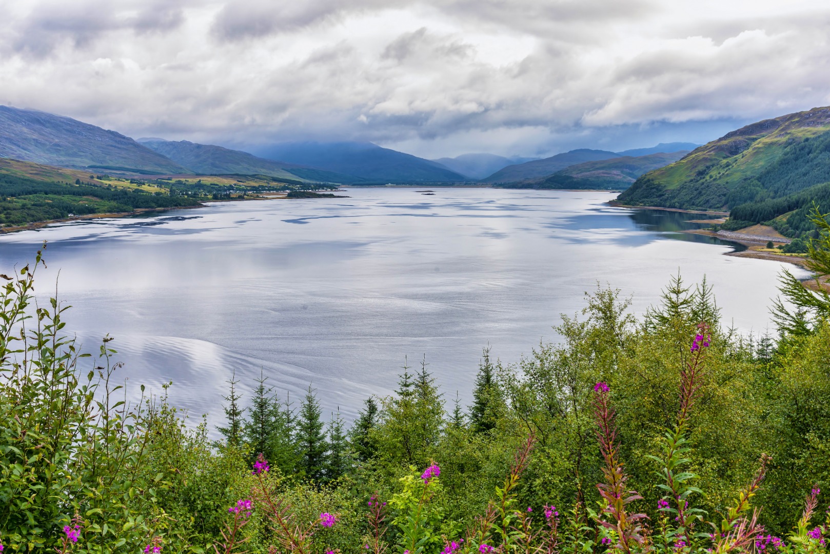 a view of a lake at lochcarron