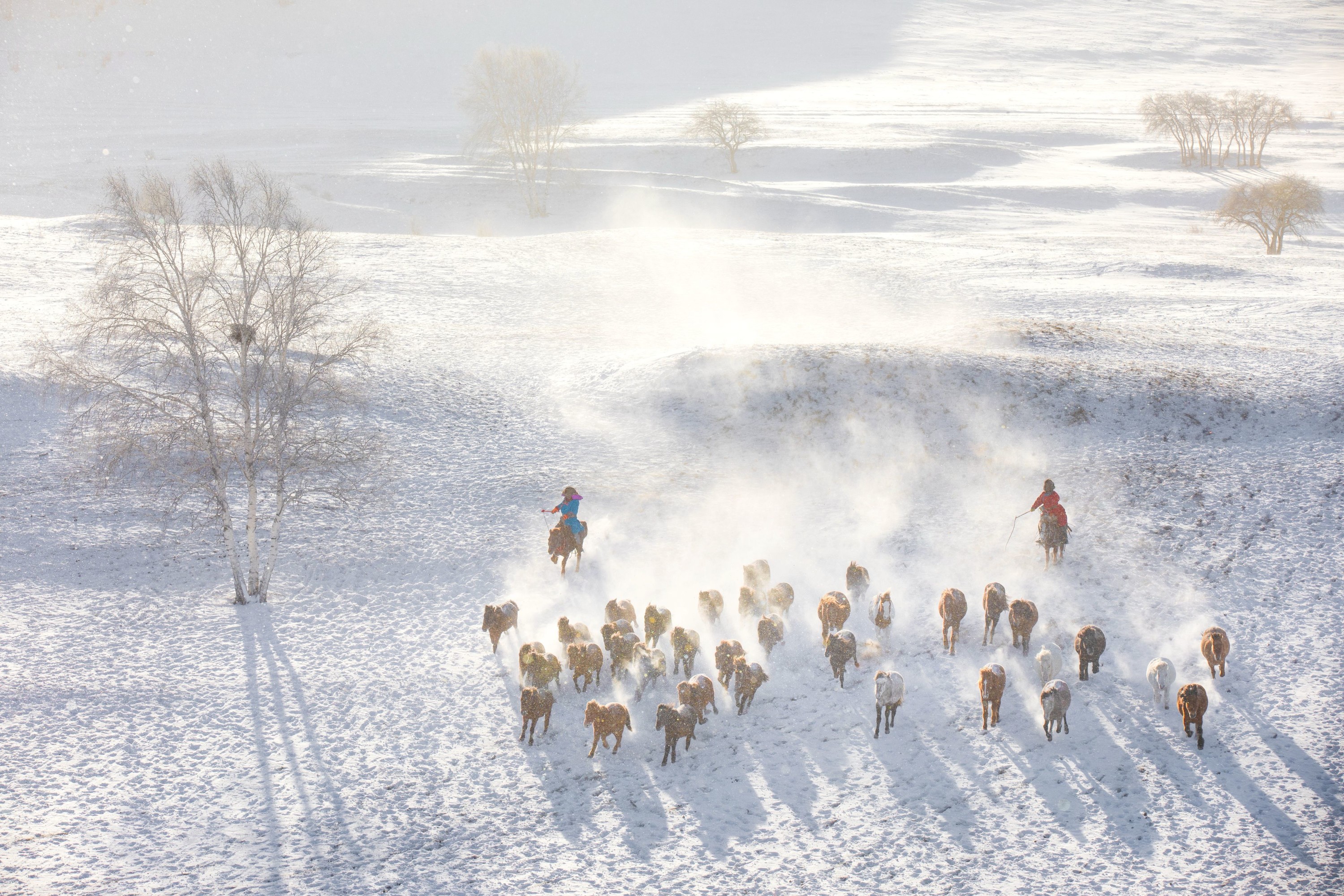Ледяная и снежная сказка | Зимний 5-дневный тур в Улан-Бутун с встречей (группа до 8 человек + отправление из Пекина + горячие источники у Великой Китайской стены)