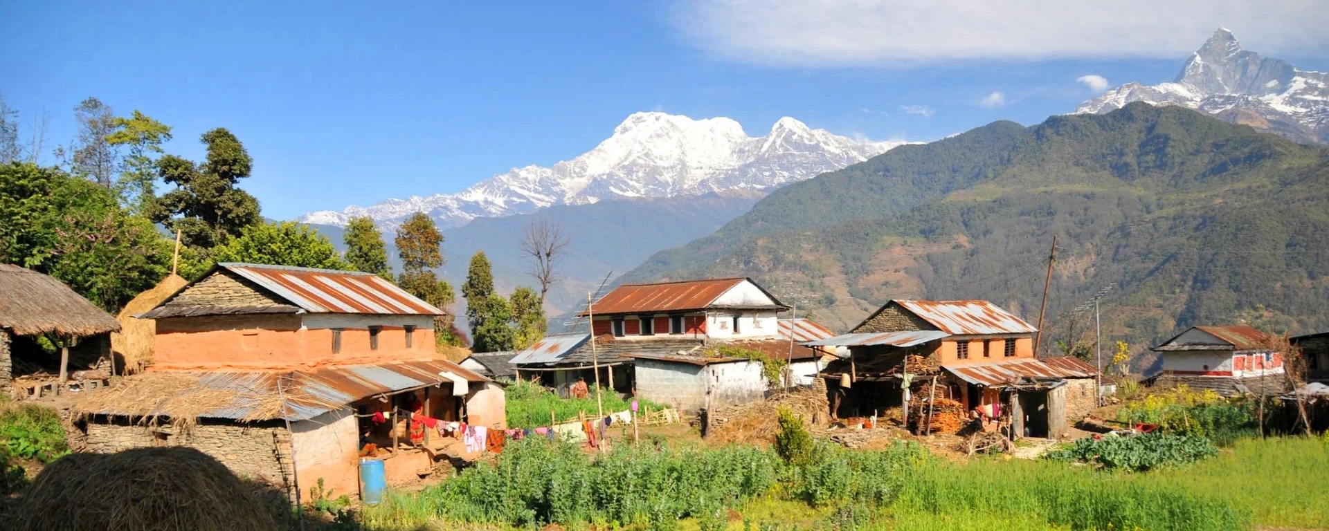 Village and the mountains