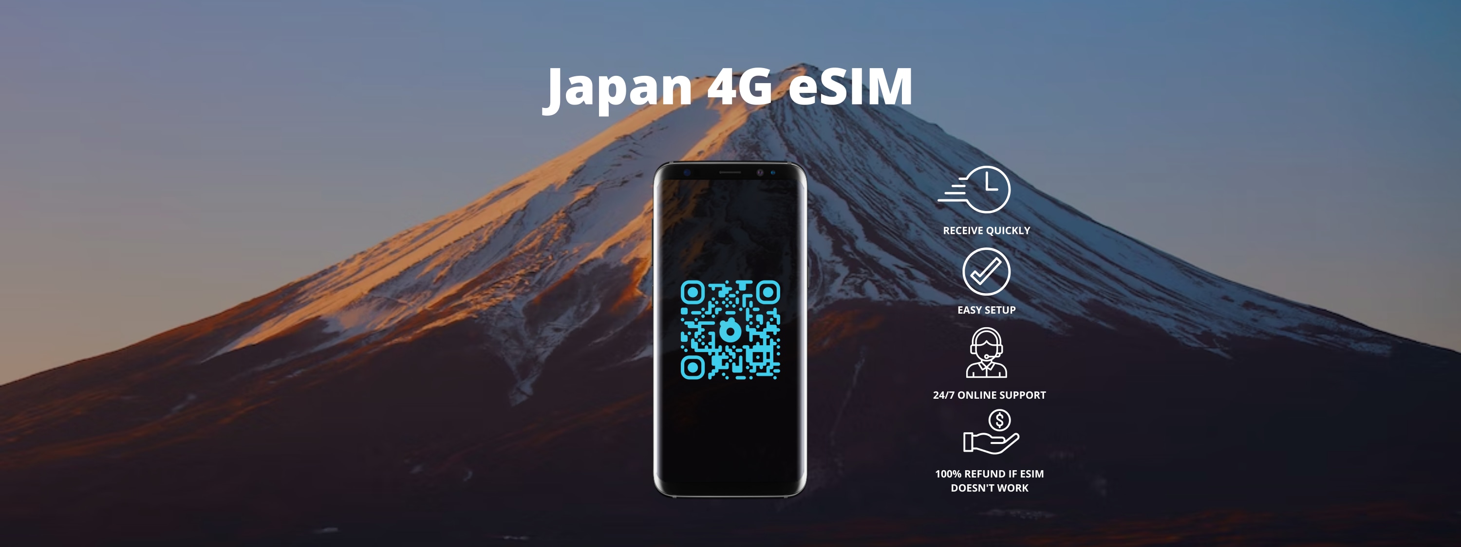 【快閃優惠】日本 eSIM 卡（電子郵件寄送 QR Code）