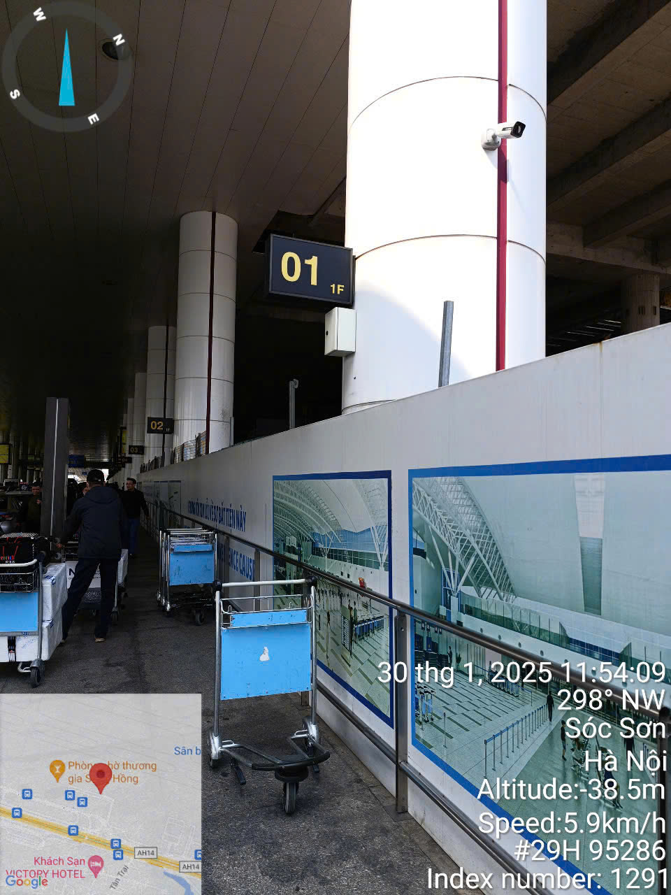Noi Bai International Airport (HAN). International terminal, 1st Floor, Pillar 01