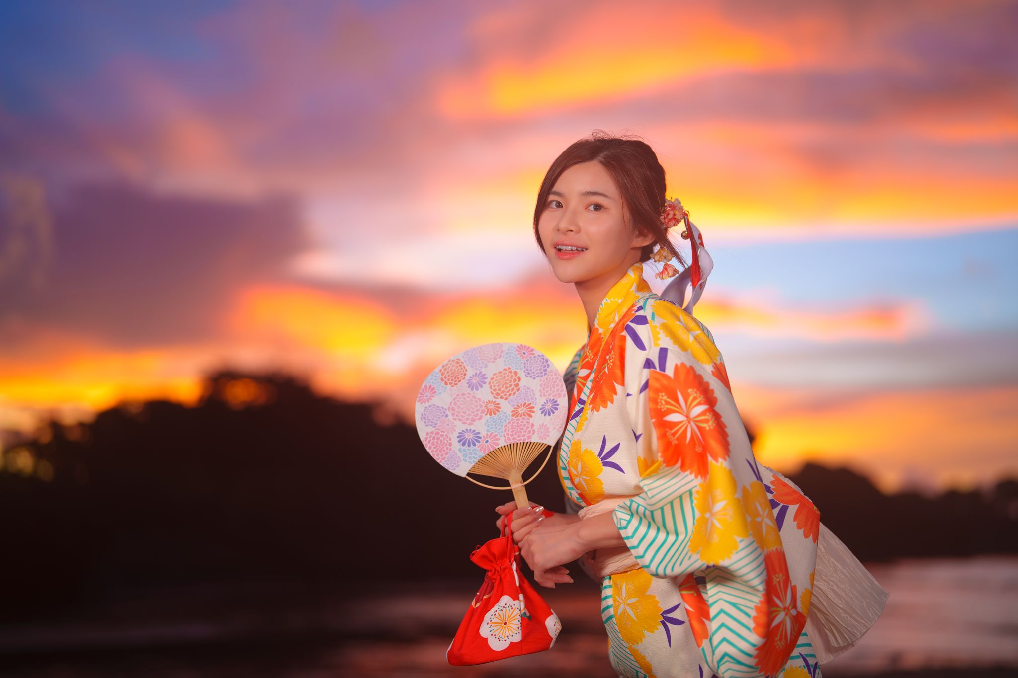沖繩恩納浴衣花火攝影
