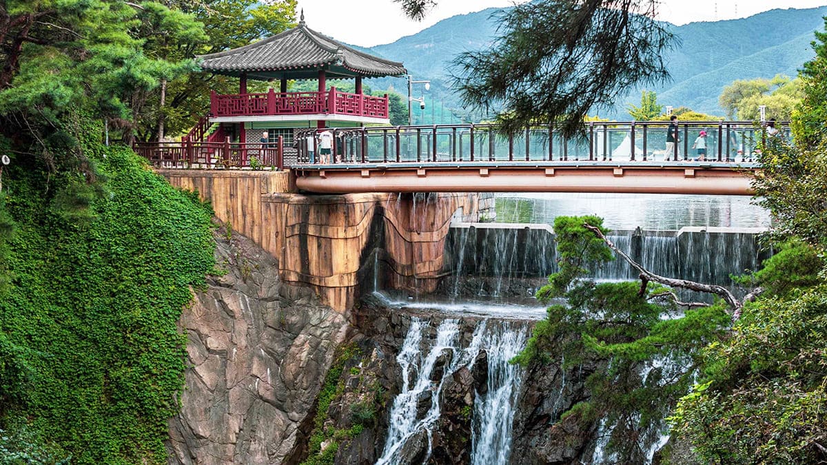 義林池是韓國最古老的水庫之一，擁有超過一千年的歷史。