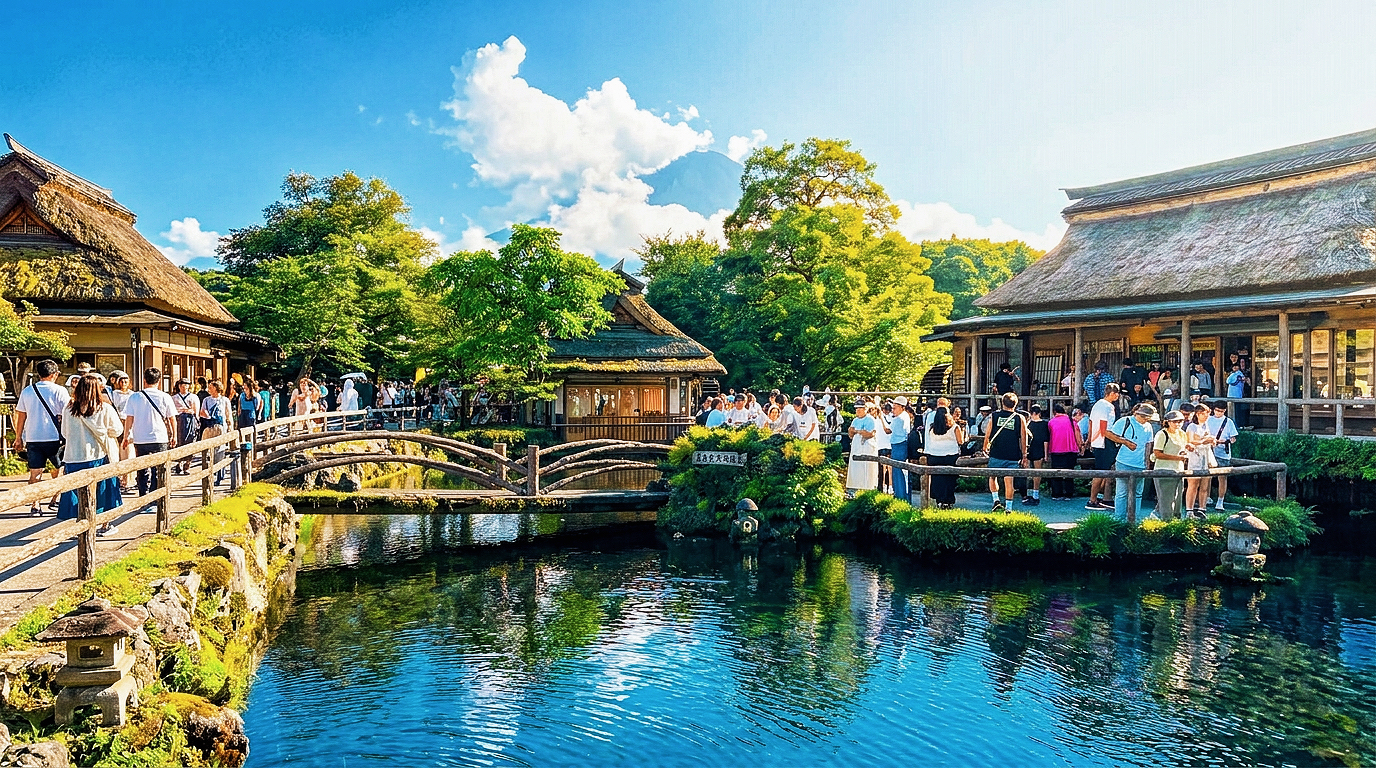 忍野八海：日式水鄉秘境，八處清泉池潭，水清景美宛如仙境。