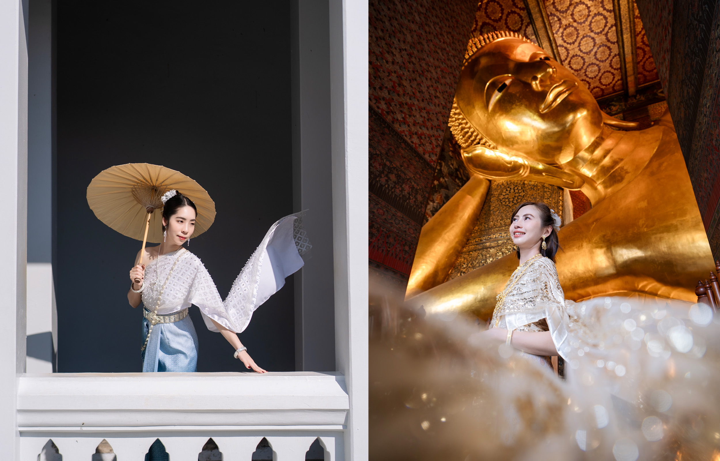 Professional Thai Costume Photography at Wat Arun, Bangkok