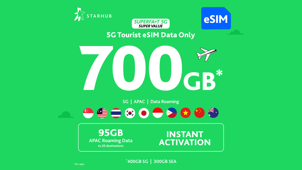 StarHub 4G/5G Singapore Data eSIM