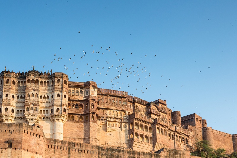 Mehrangarh Fort View from Jee Ri Haveli, Hotel in Jodhpur.