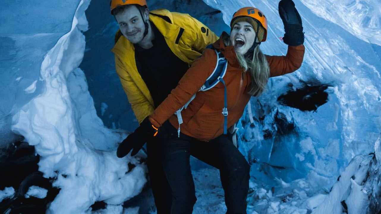 Crystal blue ice cave tour from Jokulsarlon