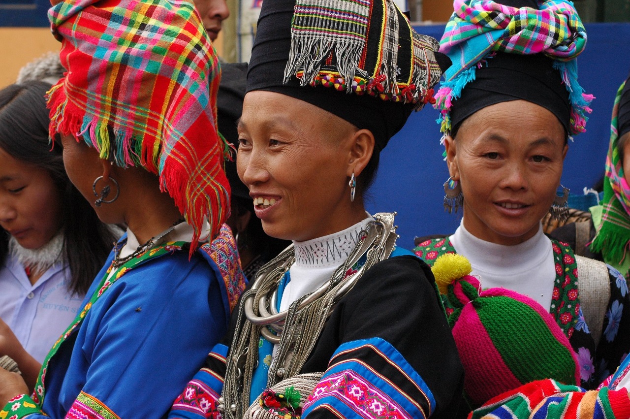 H’mong women in their traditional attire