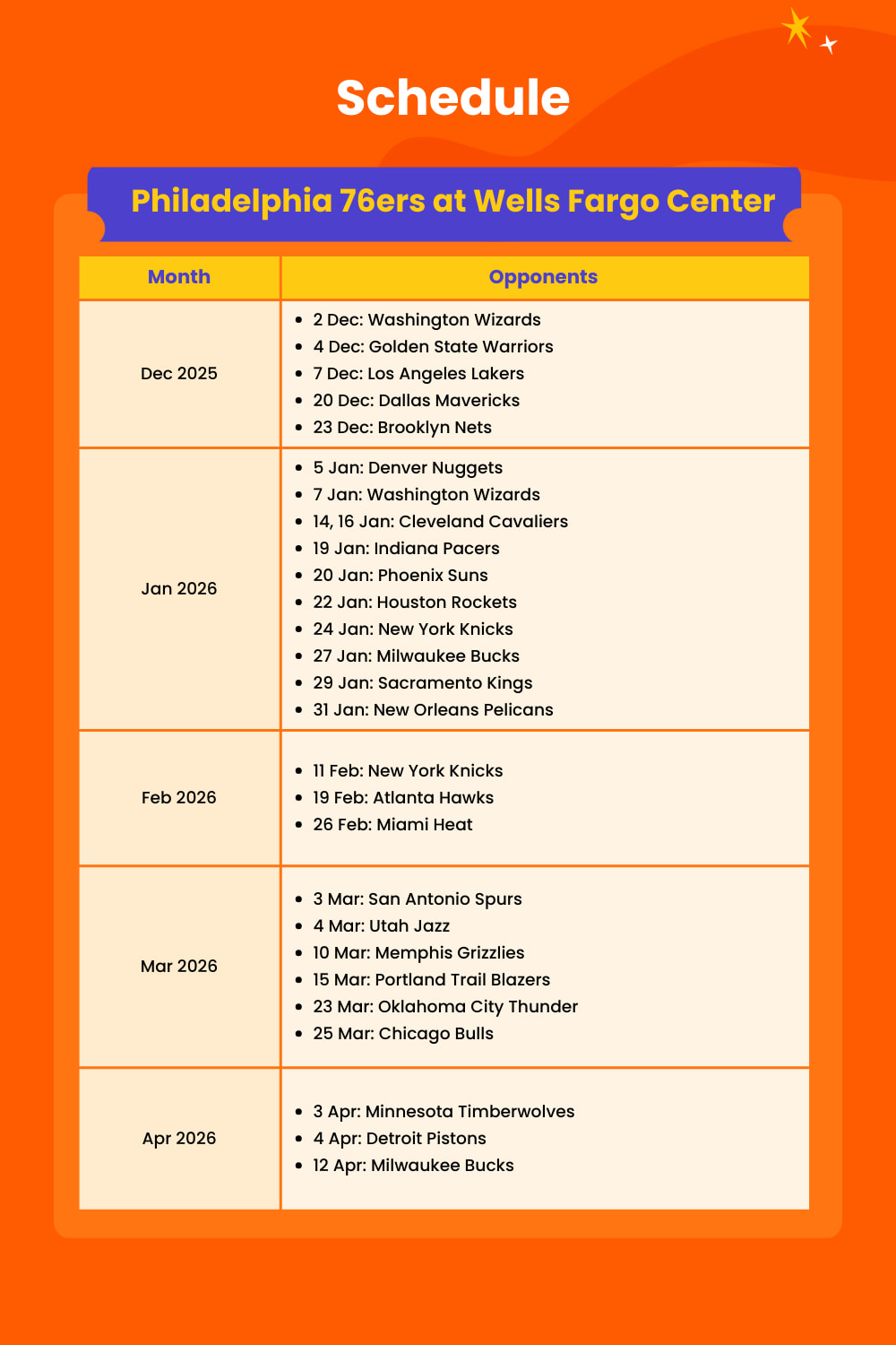 查看最新的賽程表，規劃本賽季每一場精彩對決！