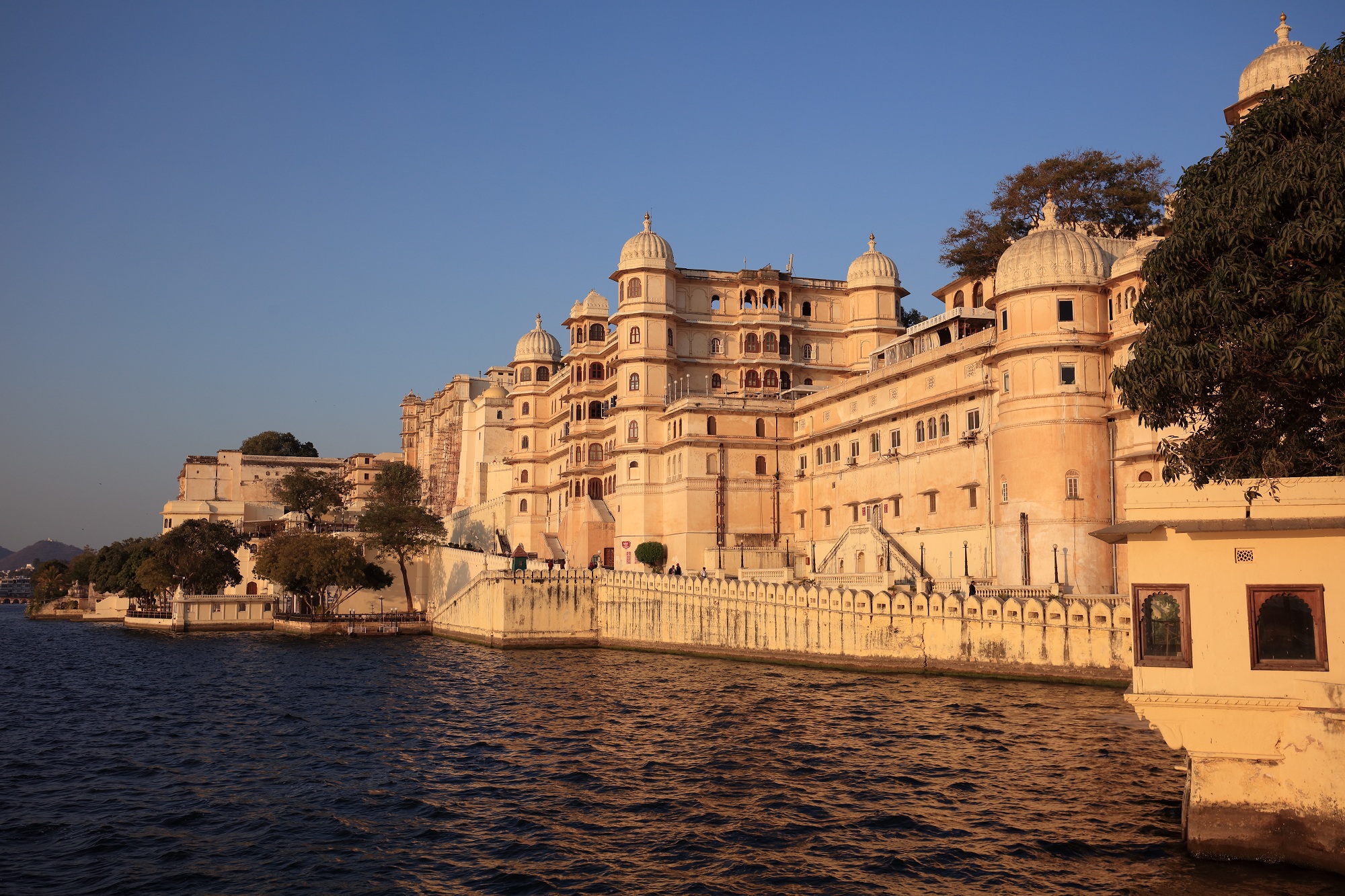 City Palace with Lake Side in Udaipur.