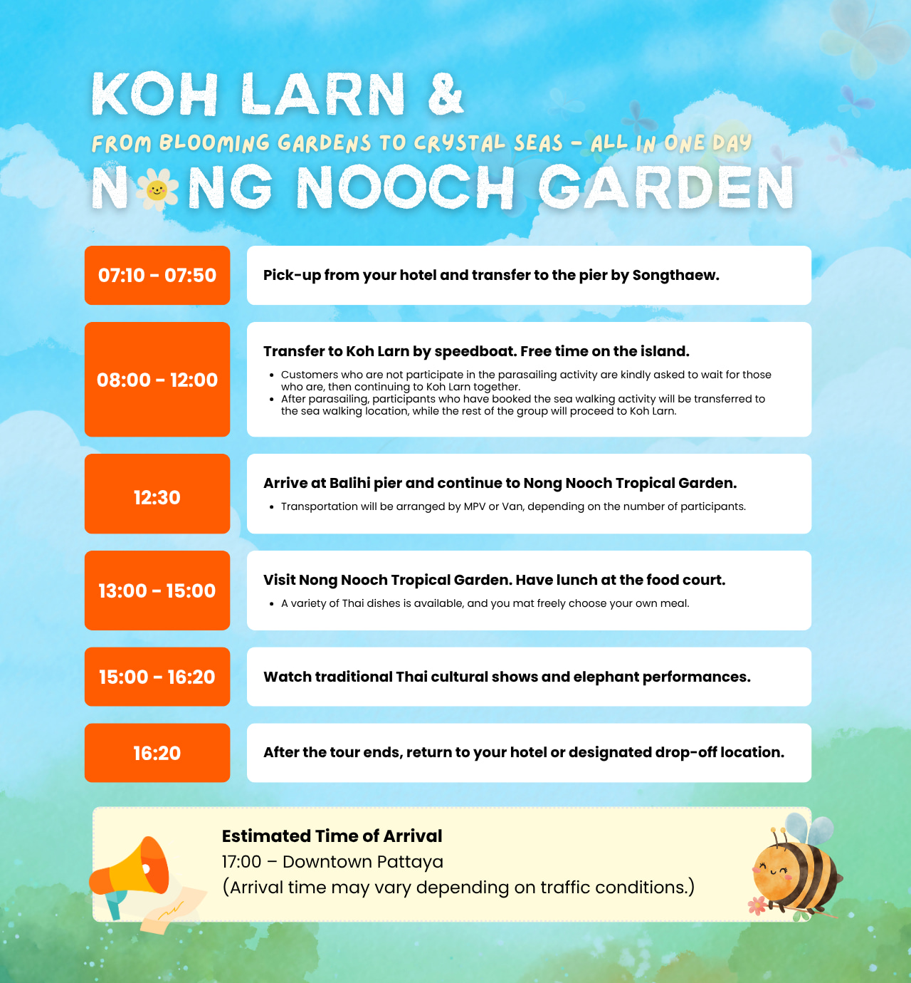 Koh Larn and Nong nooch Garden Join Tour From Pattaya 