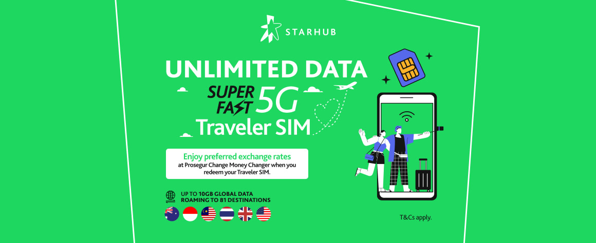 StarHub 5G SIM-карта Сингапура (получение в аэропорту Сингапура)
