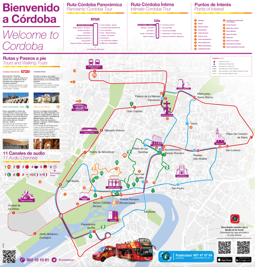 Hop On Hop Off Map in Cordoba