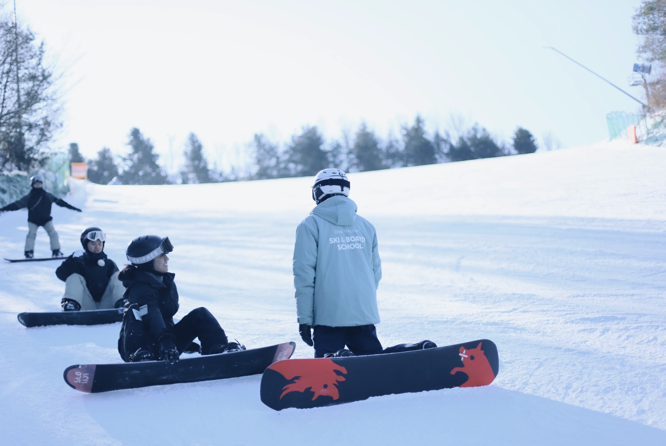在Oak Valley滑雪學校專業教練的指導下，學習正確的雙板滑雪技巧