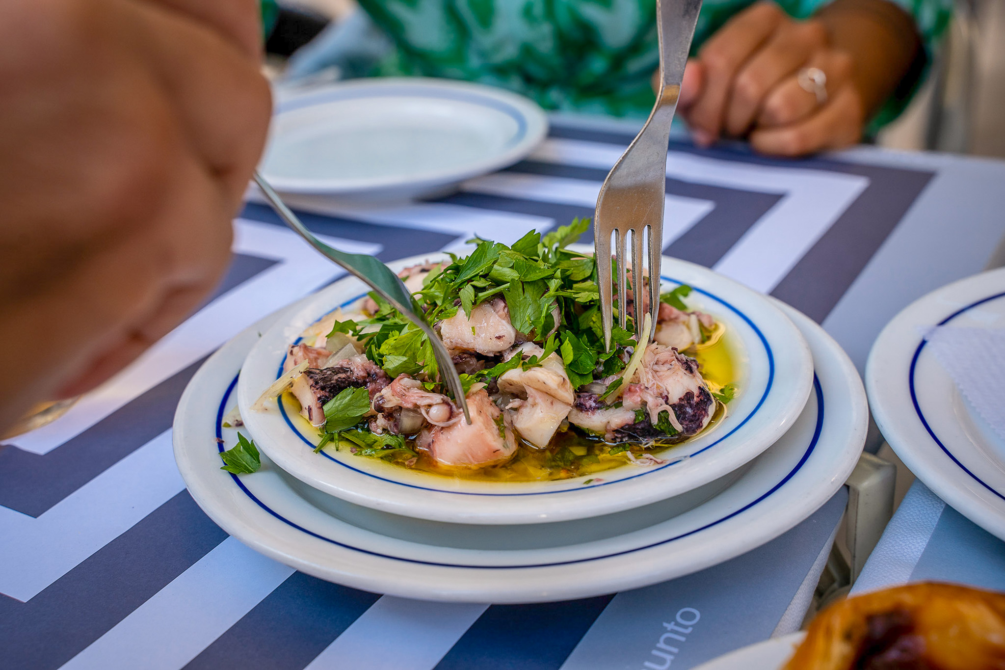 Segway Lisbon Guided Food Tour in Lisbon. Traditional cold salad.