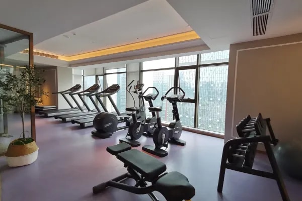 Hotel gym environment display