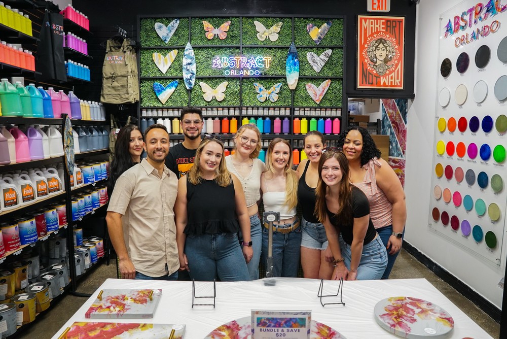 奧蘭多流體畫體驗課 (Fluid Art Class Experience in Orlando)