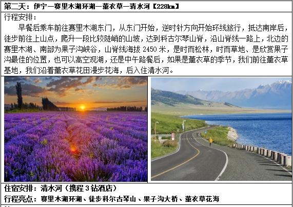 新疆伊犁七公里輕徙步8日（每天徙步約7公里+1晚野奢營地+賽里木湖邊科古爾琴山+喀拉峻大草原加薩幹+喀拉峻風景三級夷平面+唐布拉仙女湖）