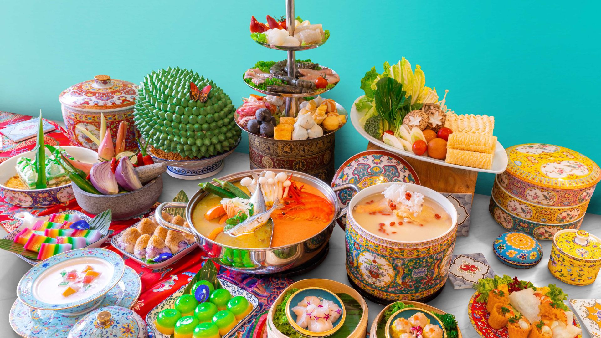 新加坡 M 飯店的自助餐廳