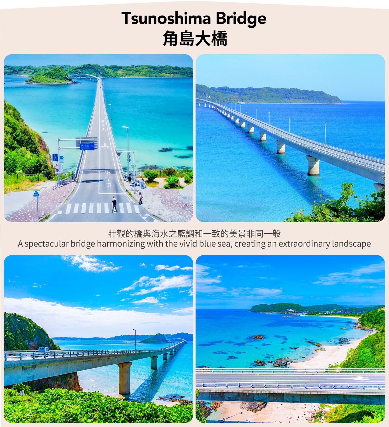 北九州: 門司港＆唐戸市場&角島大橋&元乃隅稲成神社&龍宮潮吹&和布刈PA一日遊 （福岡出發）