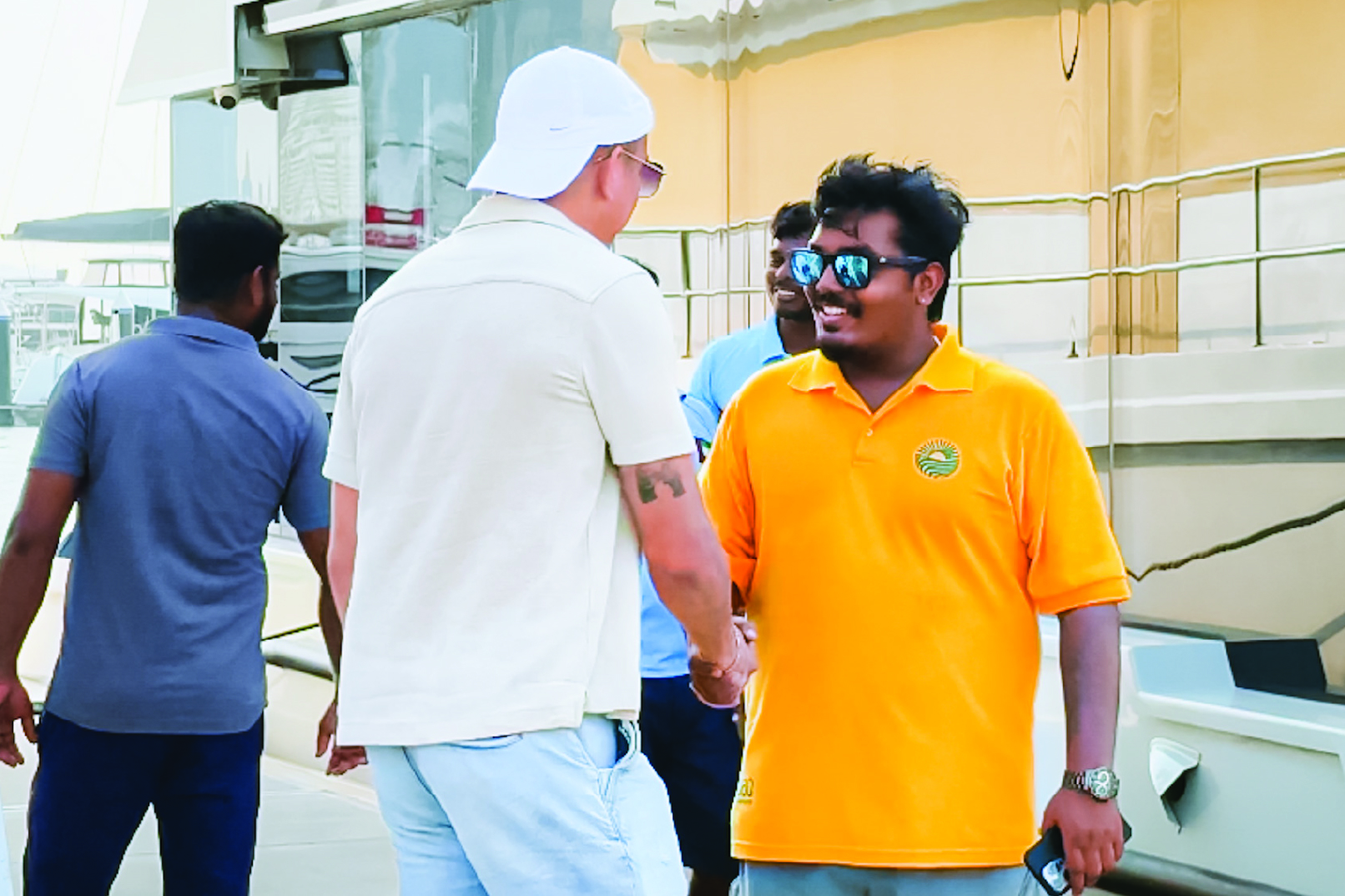 Warm welcome aboard! Meet and greet with our yacht manager before your Dubai cruise