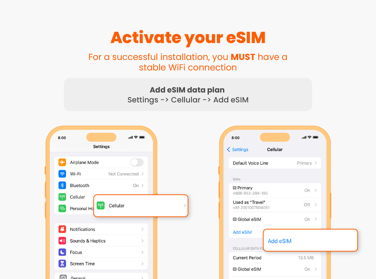 Activate your eSIM