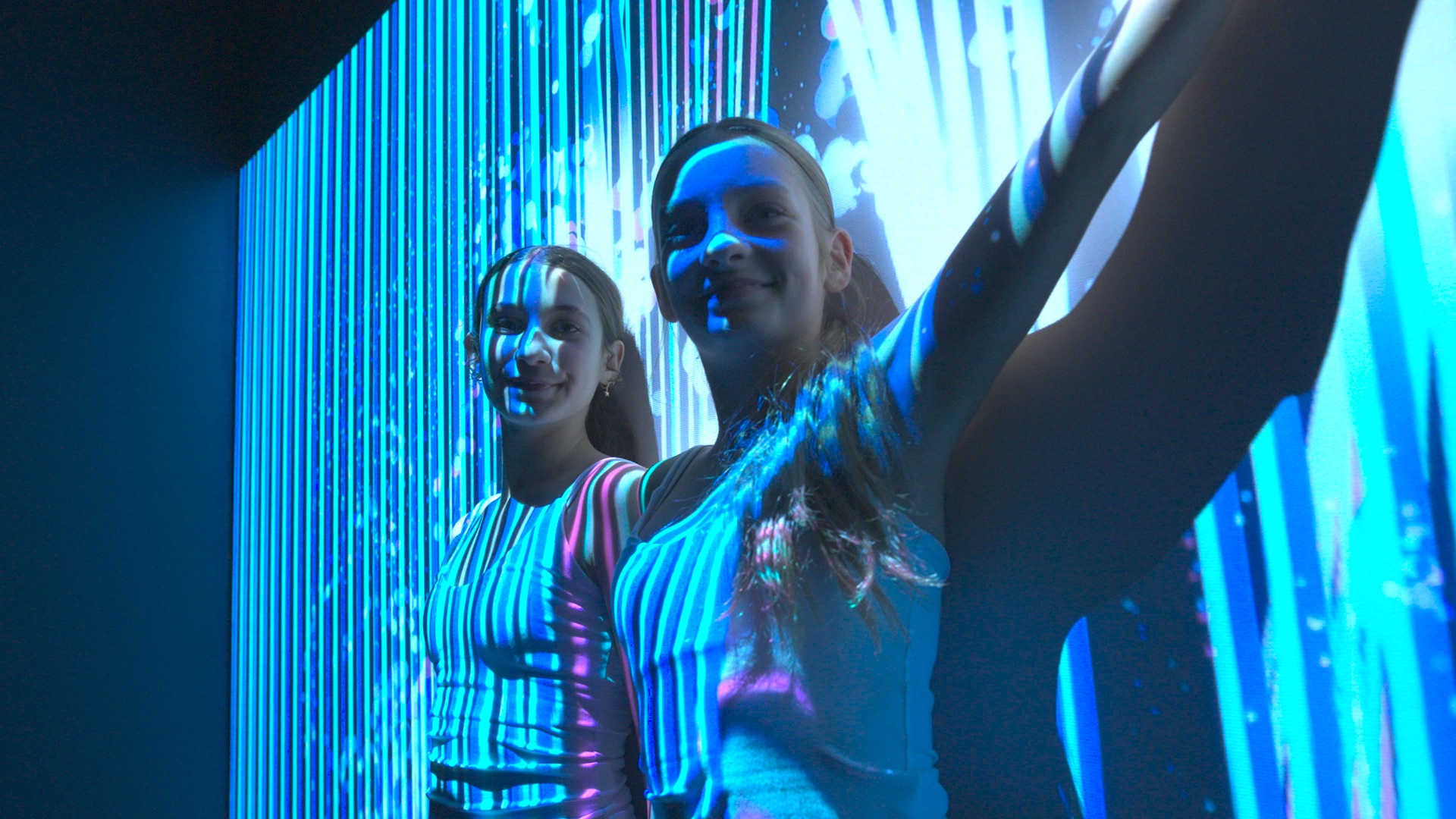 Explore eight unique zones blending digital innovation with tactile sensory experiences