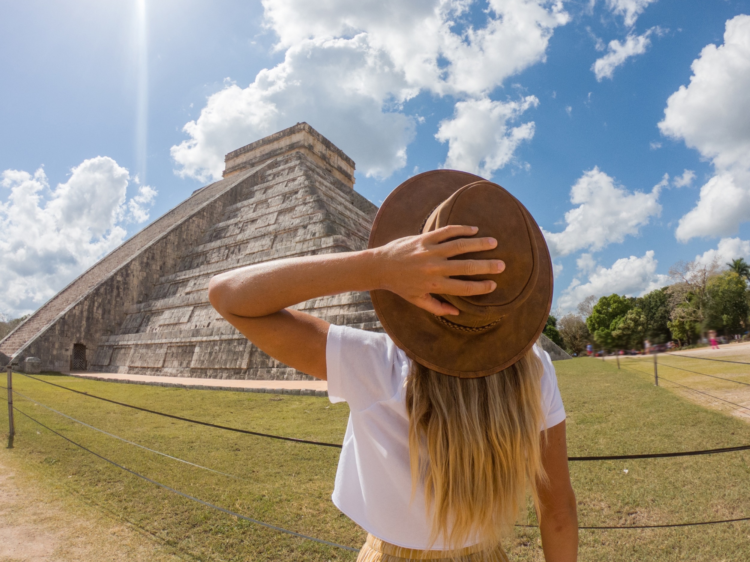 Marvel at Chichén Itzá’s majestic pyramid, where ancient Maya history and architectural wonders come alive