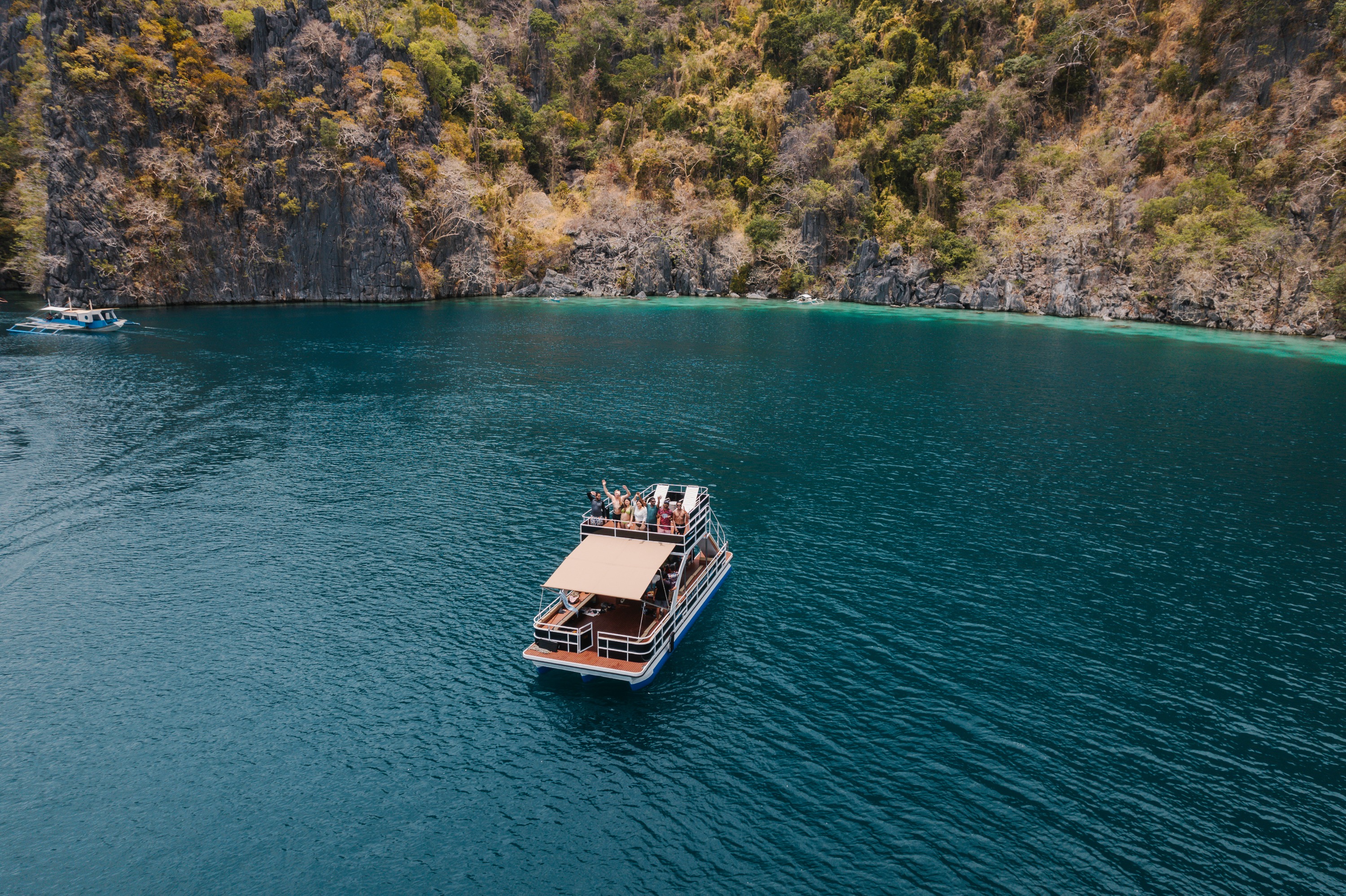 Coron Island Hopping via Double Decker Party Boat with Waterslide