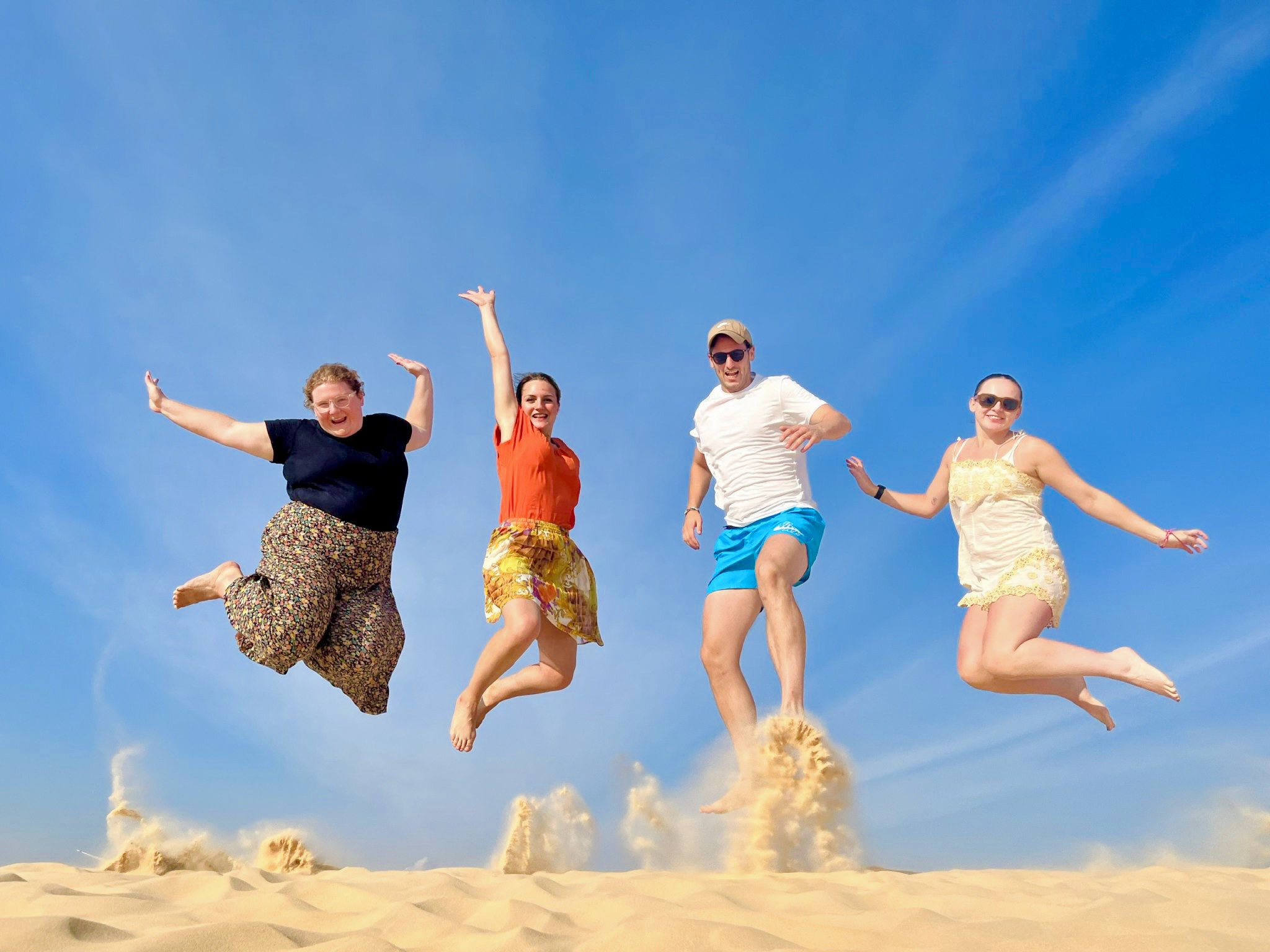 jeep tour exploring White and Red sand dunes