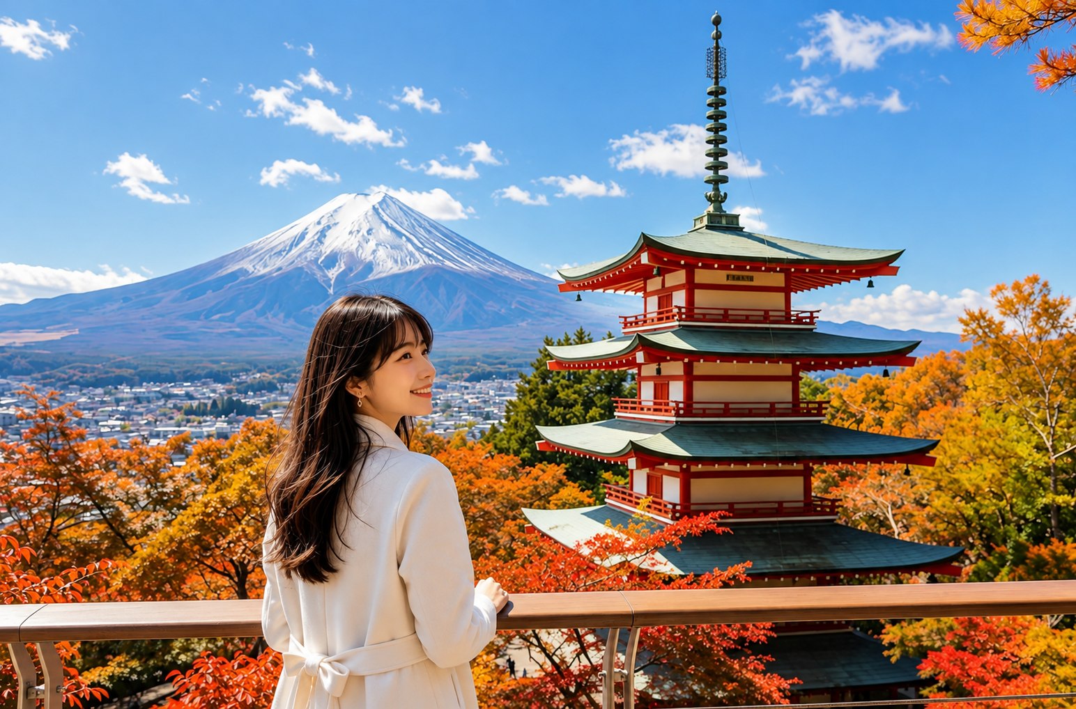 富士山最經典的明信片視角,五重塔與富士山同框,春天櫻花如雲,秋天紅葉似火。登上觀景臺,層層臺階盡頭,是一幅彷彿從畫裡走出來的日本風景。 富士山最經典的明信片視角,五重塔與富士山同框,春天櫻花如雲,秋天紅葉似火。登上觀景臺,層層臺階盡頭,是一幅彷彿從畫裡走出來的日本風景。