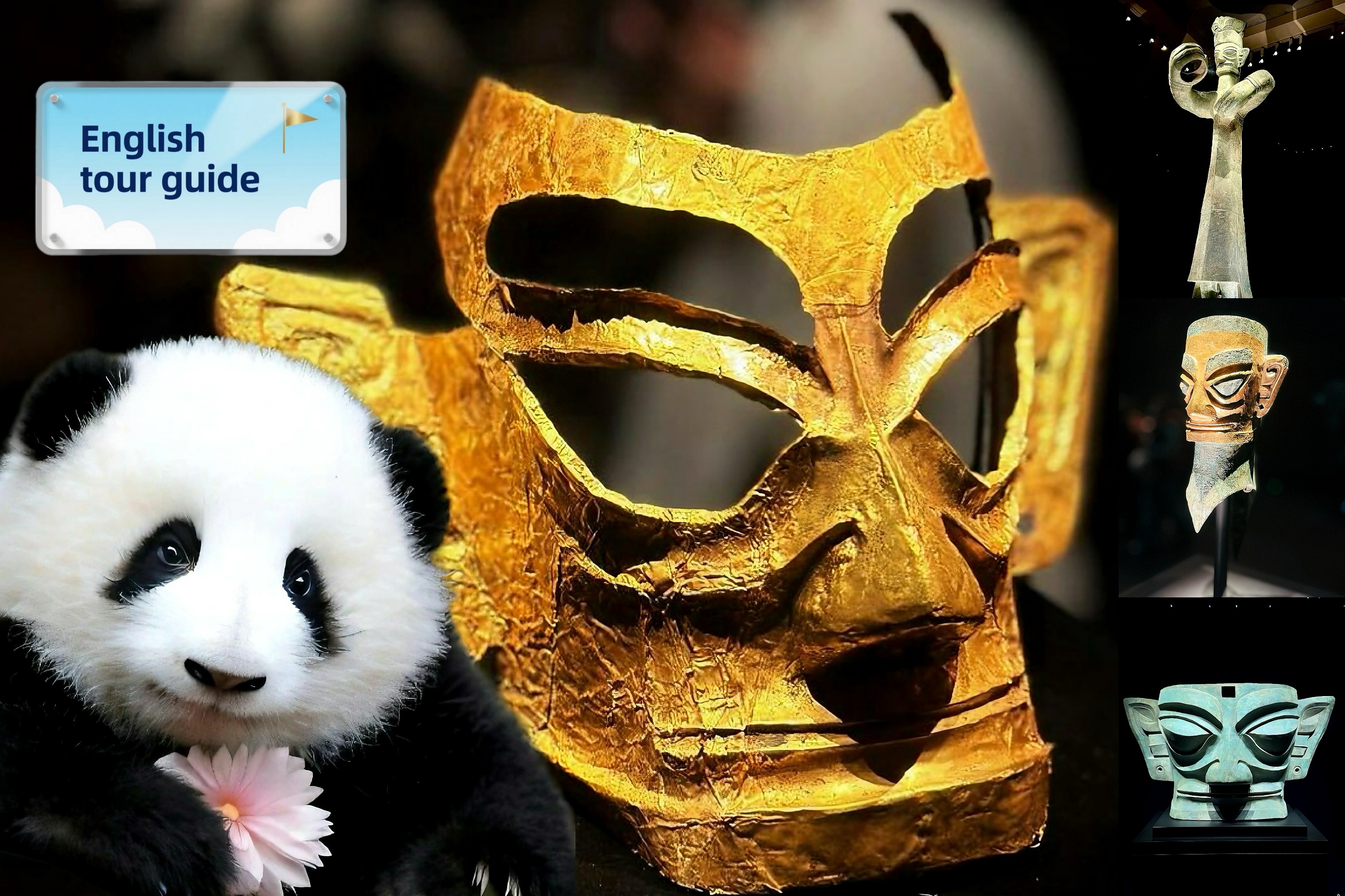 One-day tour of Chengdu Research Base of Giant Panda Breeding and Sanxingdui Museum